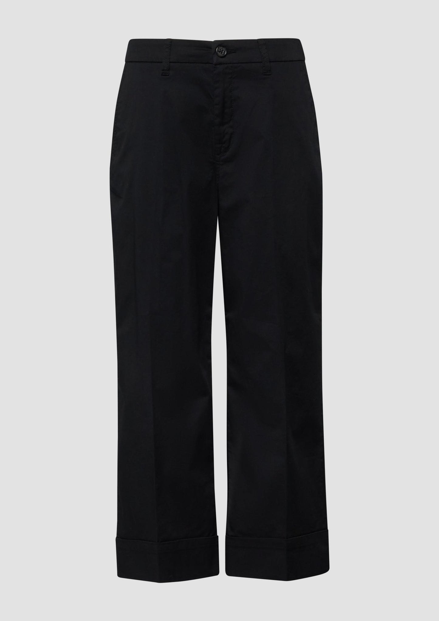 s.Oliver - High Rise-Culotte mit Umschlag - Farbe: Schwarz
