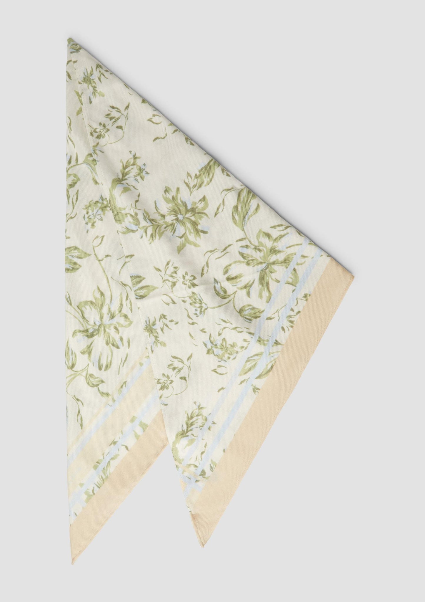 s.Oliver - Schal aus Webware mit floralem Muster - Farbe: Creme