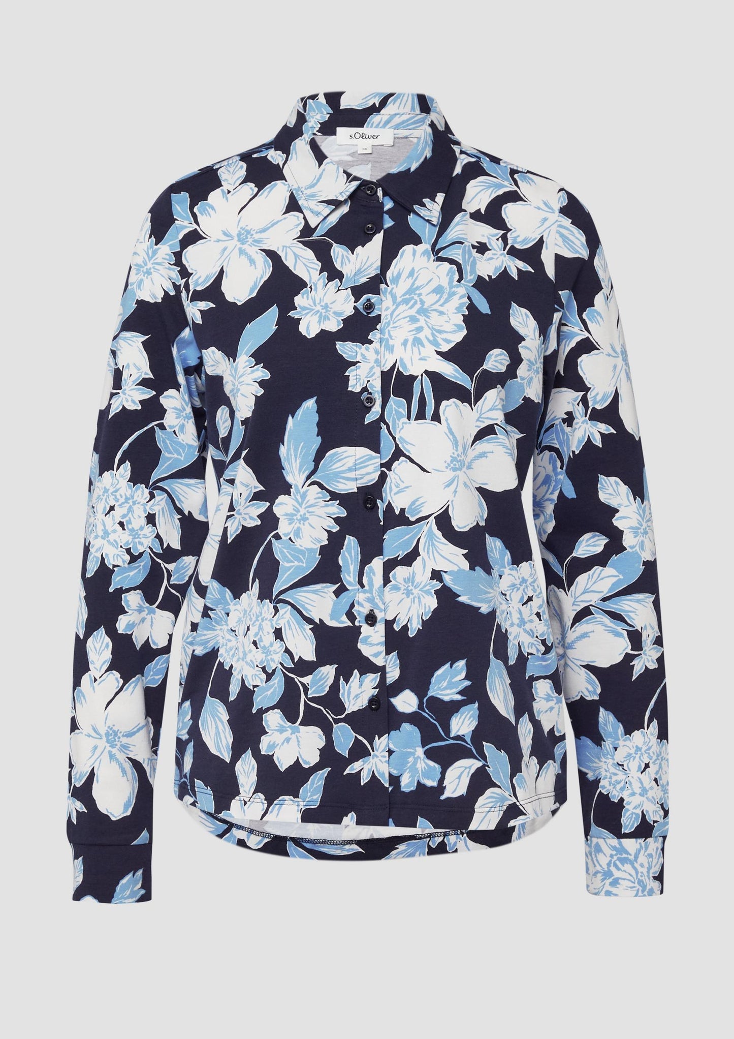 s.Oliver - Elastische Jerseybluse - Farbe: Navy