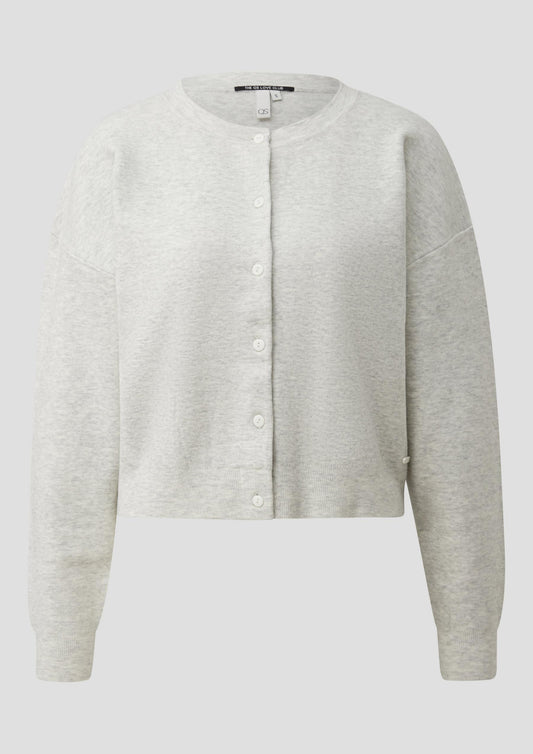 QS - Weiche Strickjacke - Farbe: Hellgrau