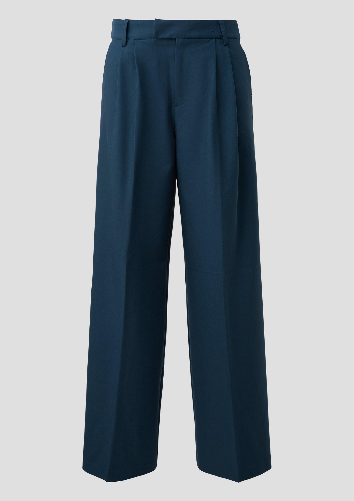 QS - Wide Leg Hose mit Bundfalten - Farbe: Tiefblau