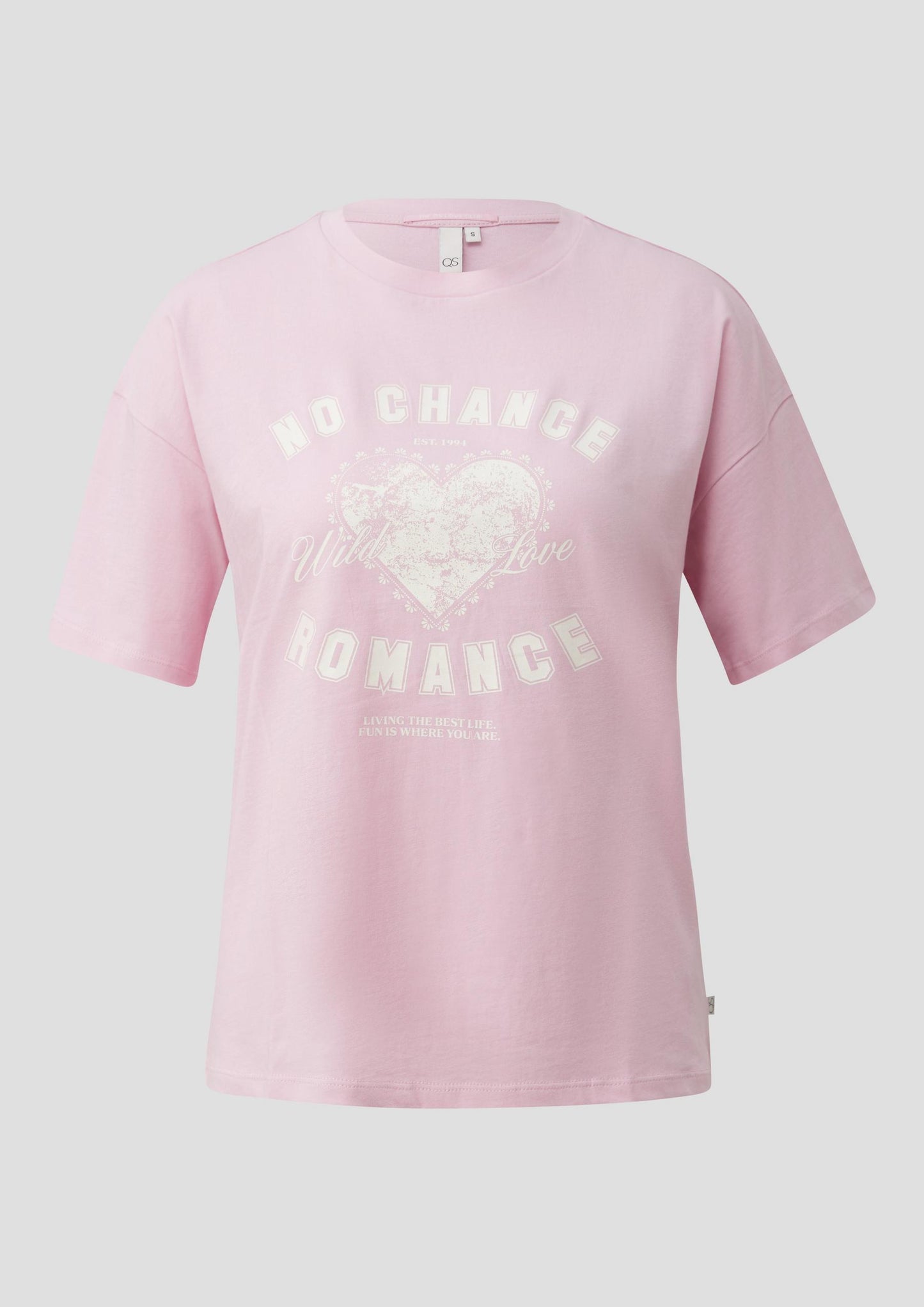 QS - T-Shirt mit Print - Farbe: Rosa