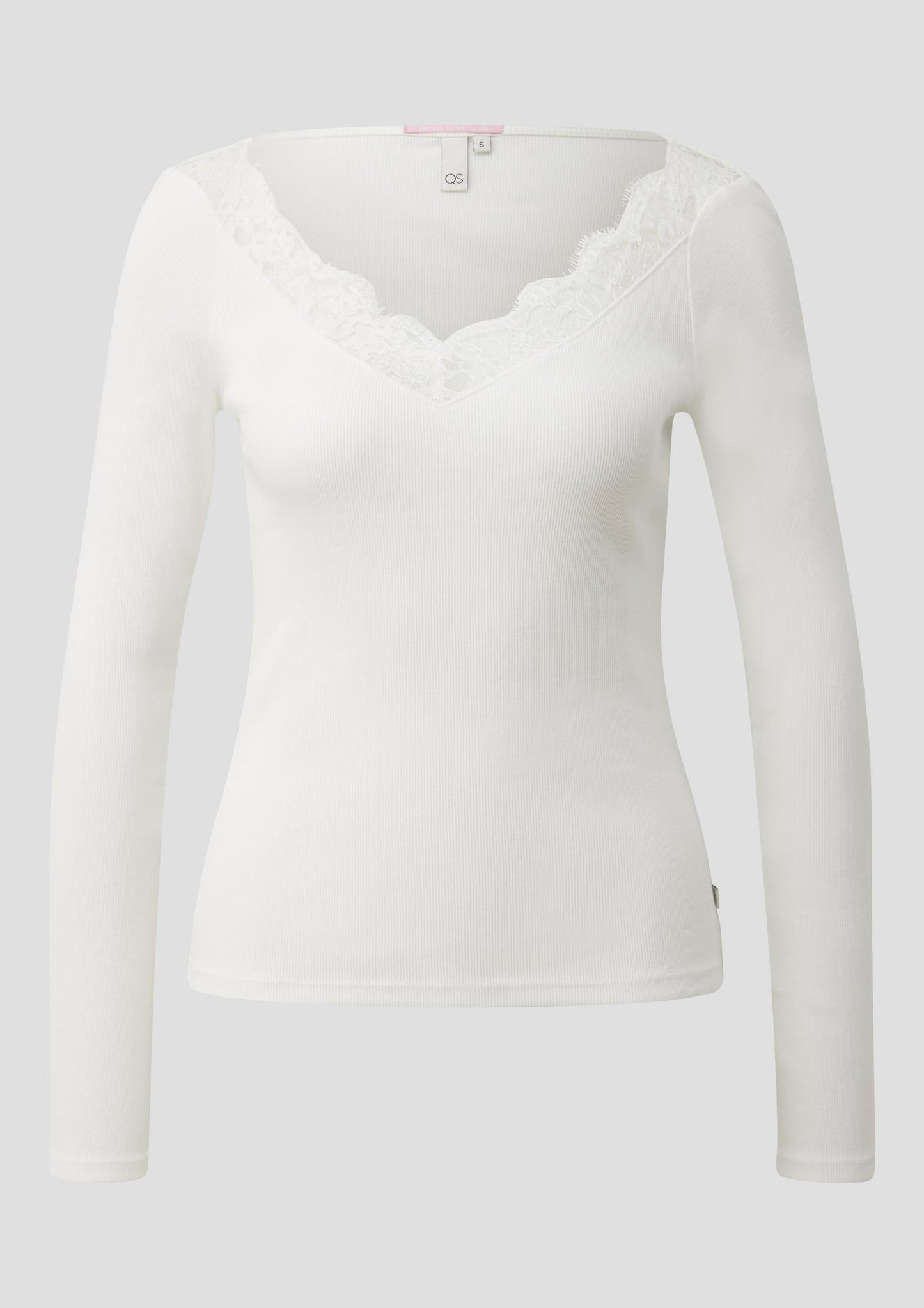QS - Rippshirt - Farbe: Creme