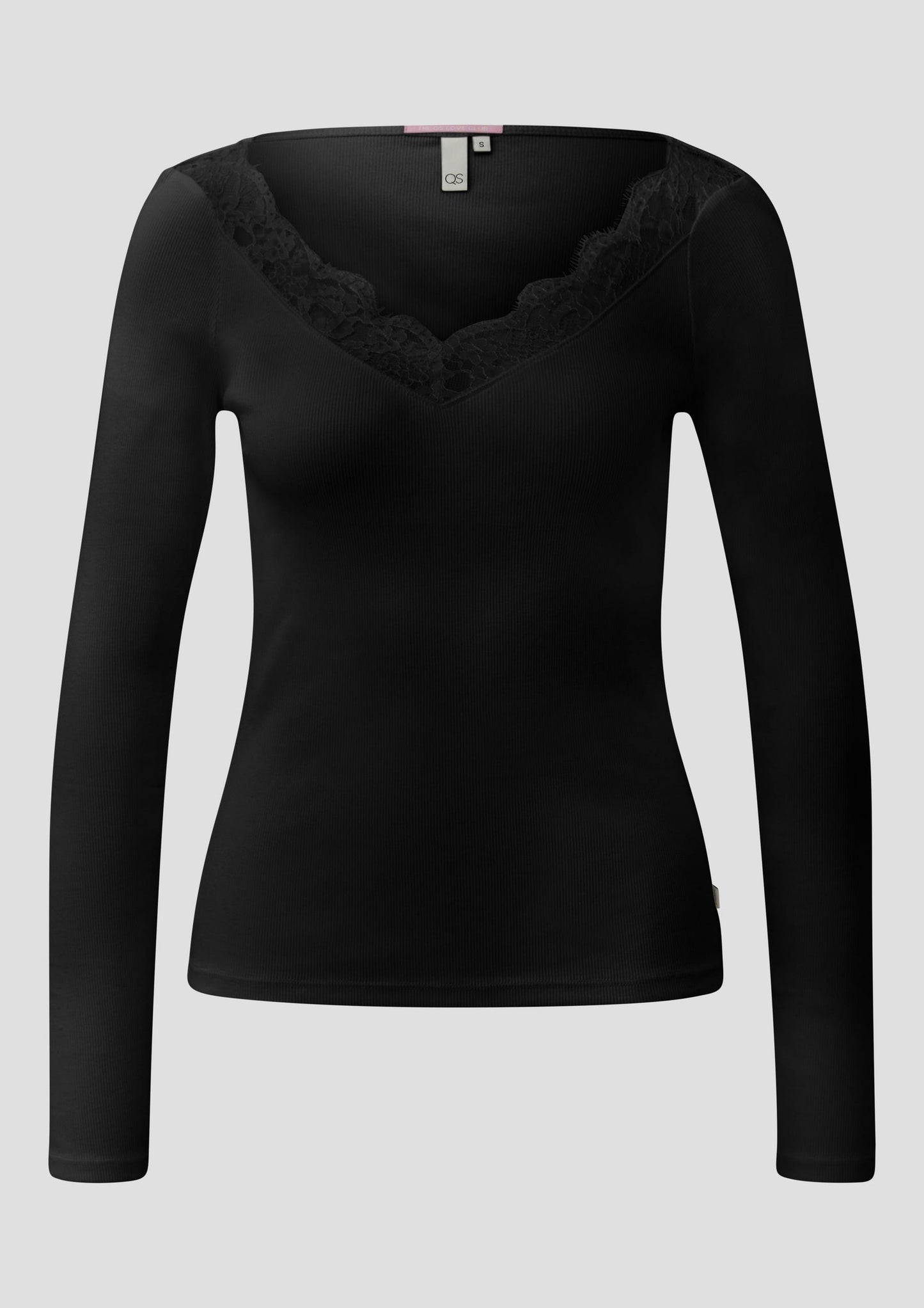 QS - Rippshirt - Farbe: Schwarz
