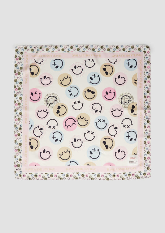 s.Oliver - Leichter Schal mit Artwork - Farbe: Rosa