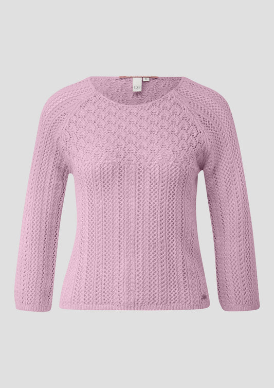 QS - Ajourpullover - Farbe: Rosa