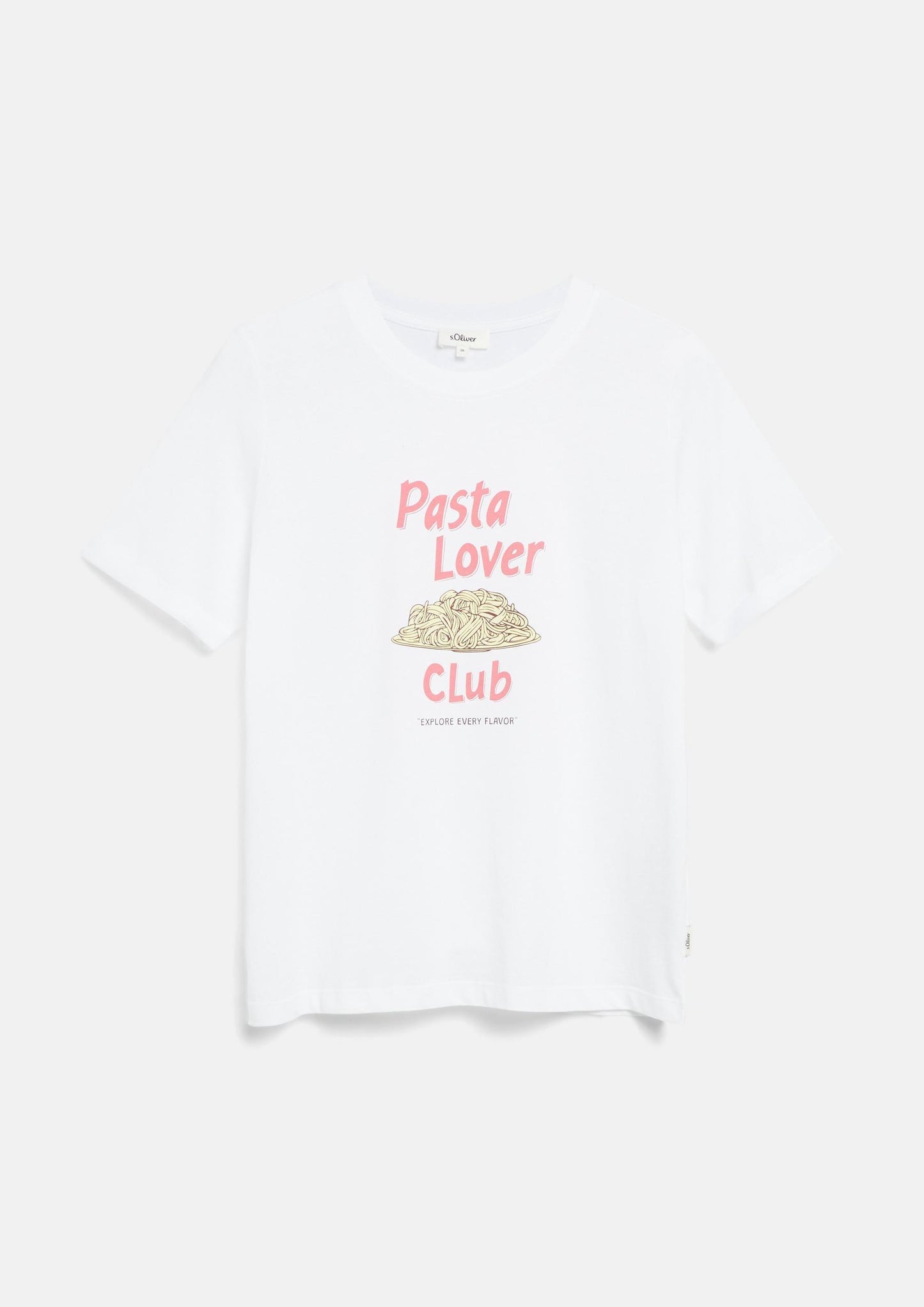 s.Oliver - Baumwollshirt mit Front Print - Farbe: Weiss