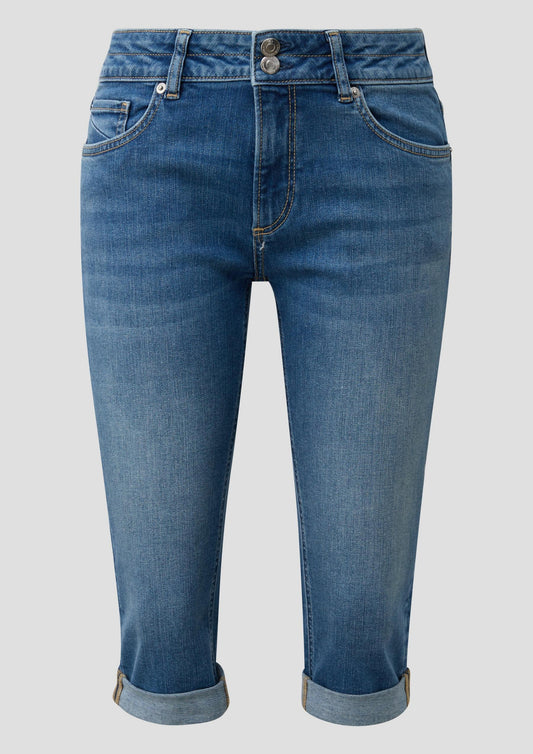 QS - Capri-Jeans Catie / Slim Fit / Mid Rise - Farbe: Blau