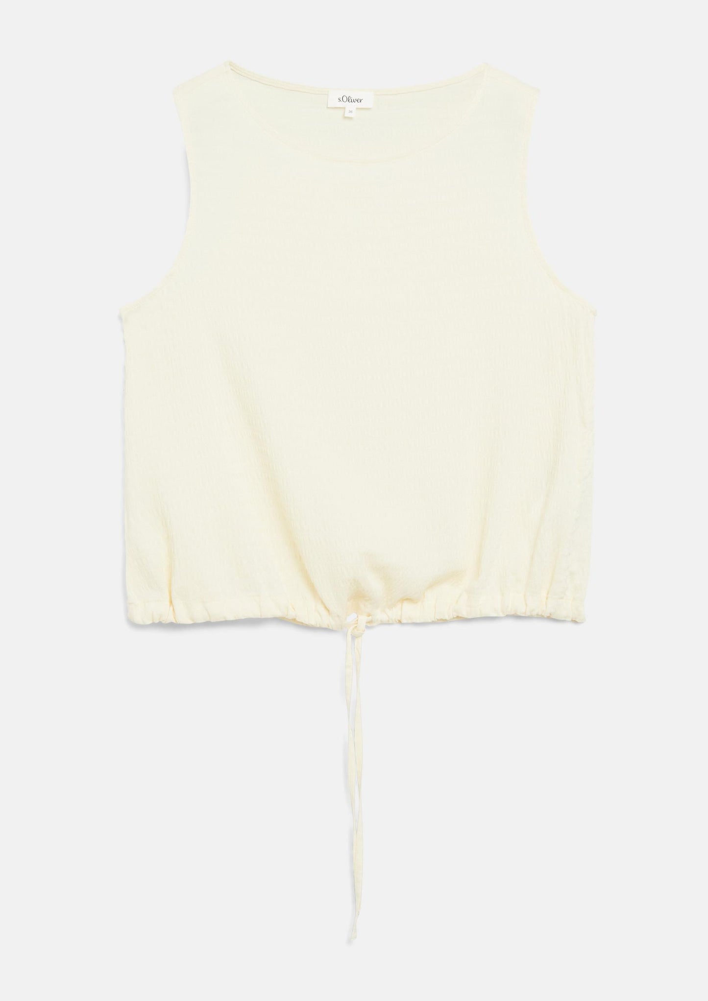 s.Oliver - Top aus Viskosemix mit regulierbarem Bund - Farbe: Helles Beige