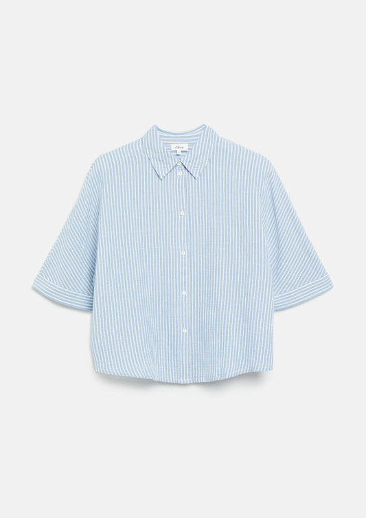 s.Oliver - Musselinbluse mit Fledermausärmeln - Farbe: Hellblau