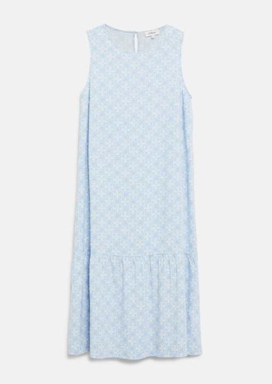 s.Oliver - Stufenkleid aus Viskose - Farbe: Hellblau