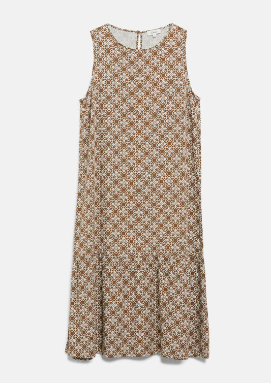 s.Oliver - Stufenkleid aus Viskose - Farbe: Braun