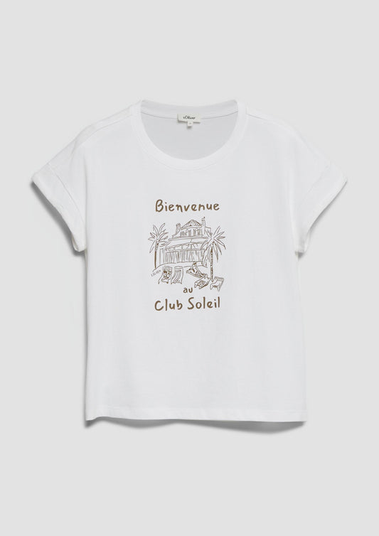 s.Oliver - T-Shirt mit Frontprint - Farbe: Weiss