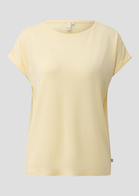 QS - T-Shirt aus Lyocellmix - Farbe: Gelb