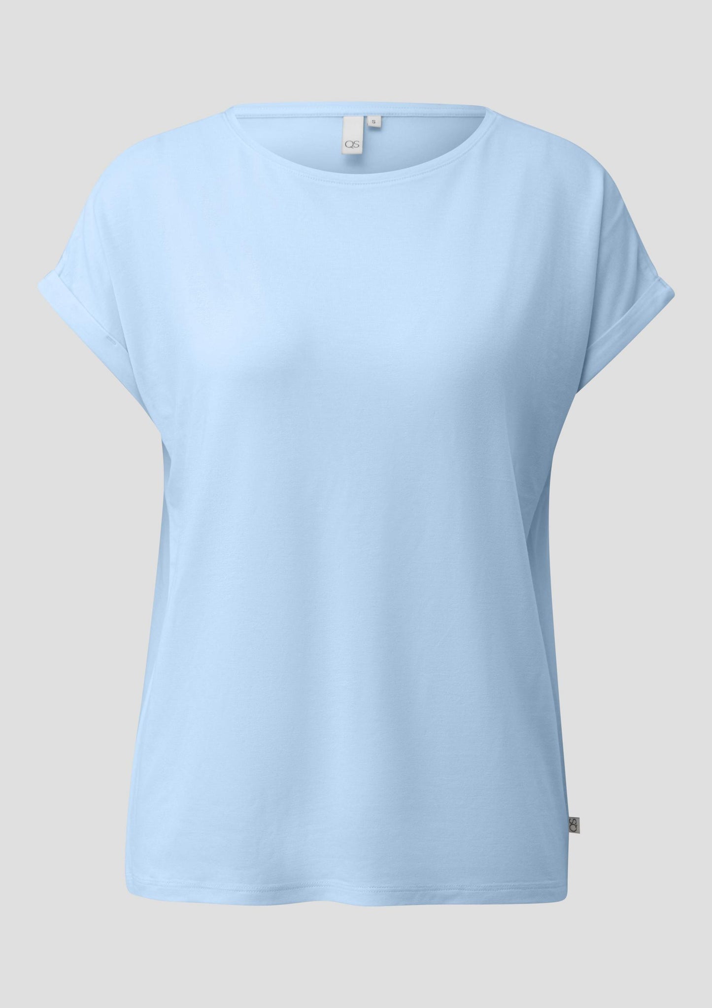 QS - T-Shirt aus Lyocellmix - Farbe: Hellblau