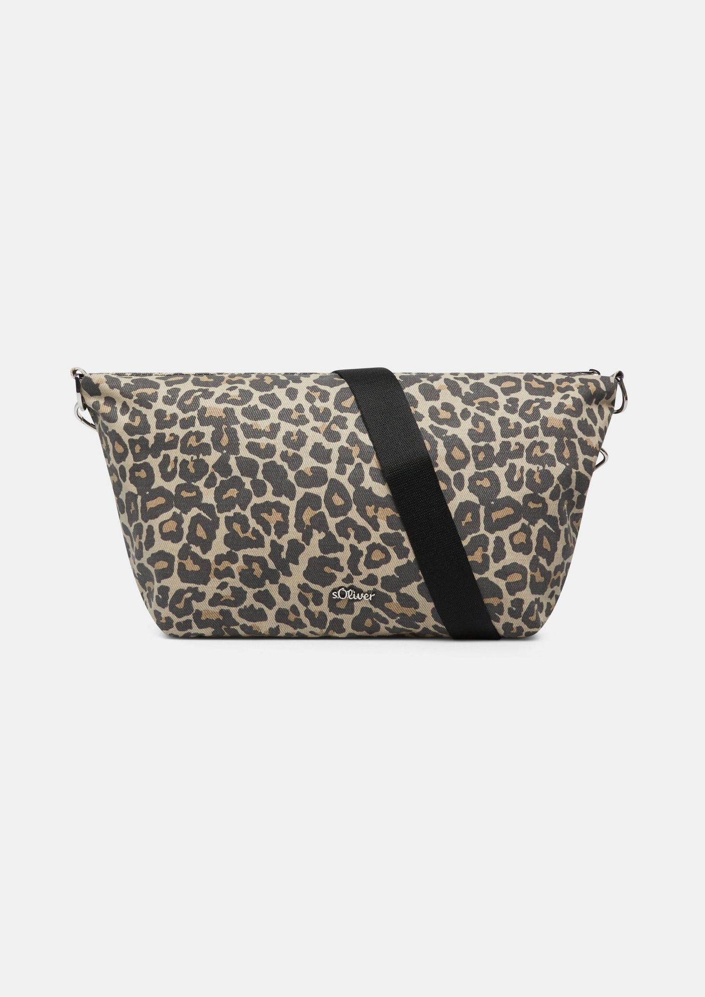 s.Oliver - Crossbody Bag mit Animal-Muster und Reißverschlussfach - Farbe: Hellbraun