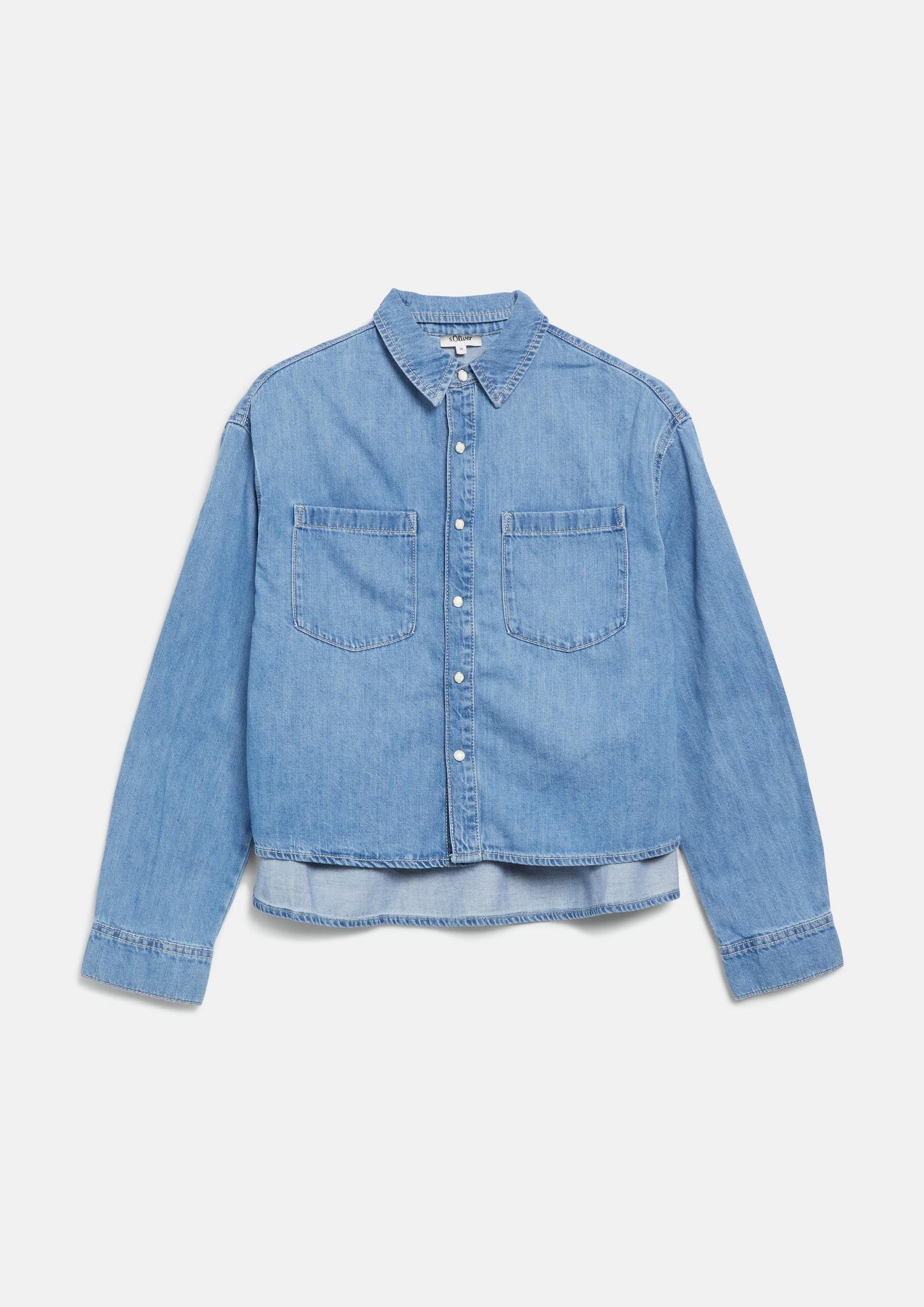 s.Oliver - Verkürzte Denim-Bluse - Farbe: Blau
