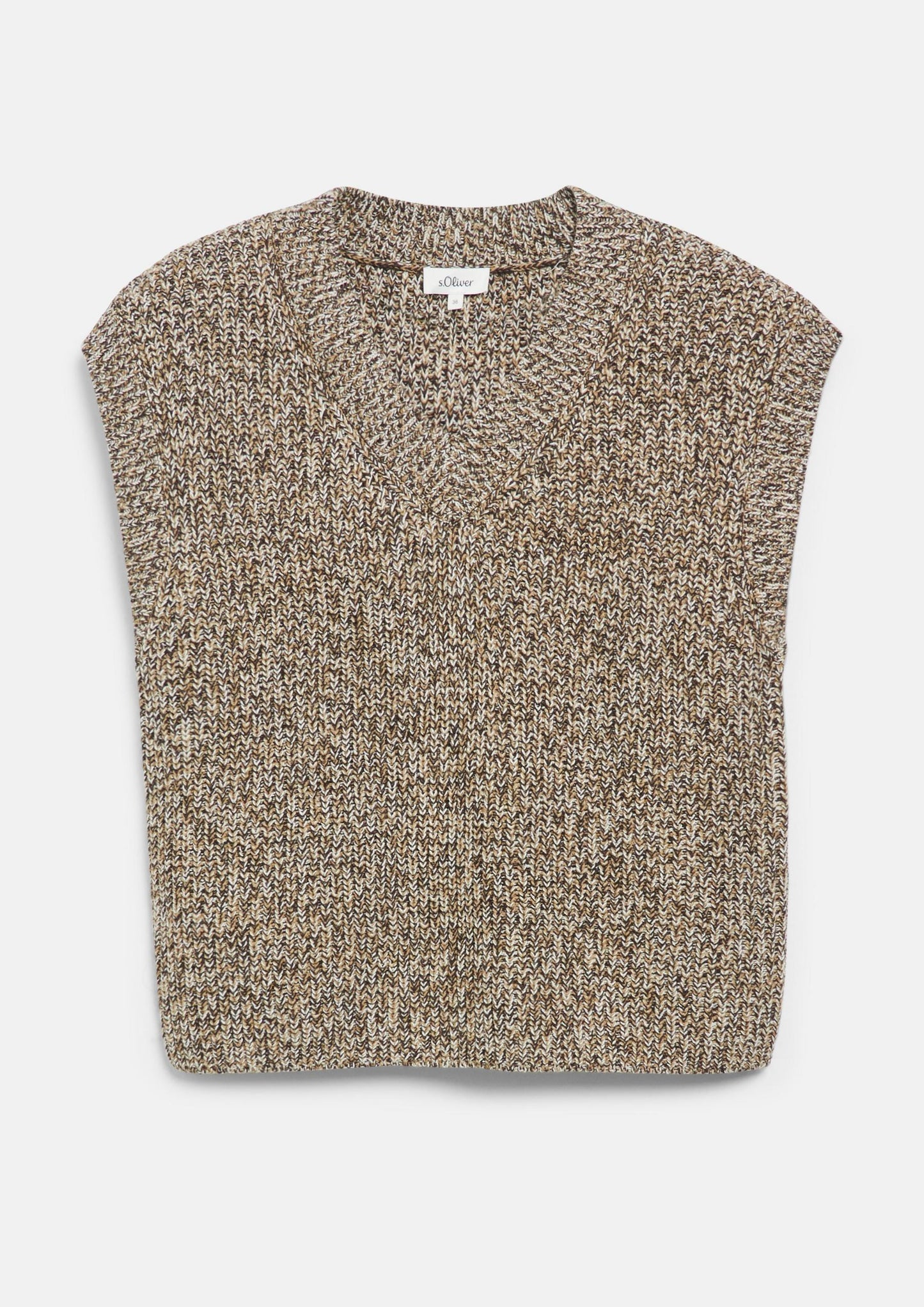 s.Oliver - Melierter Strickpullunder - Farbe: Braun