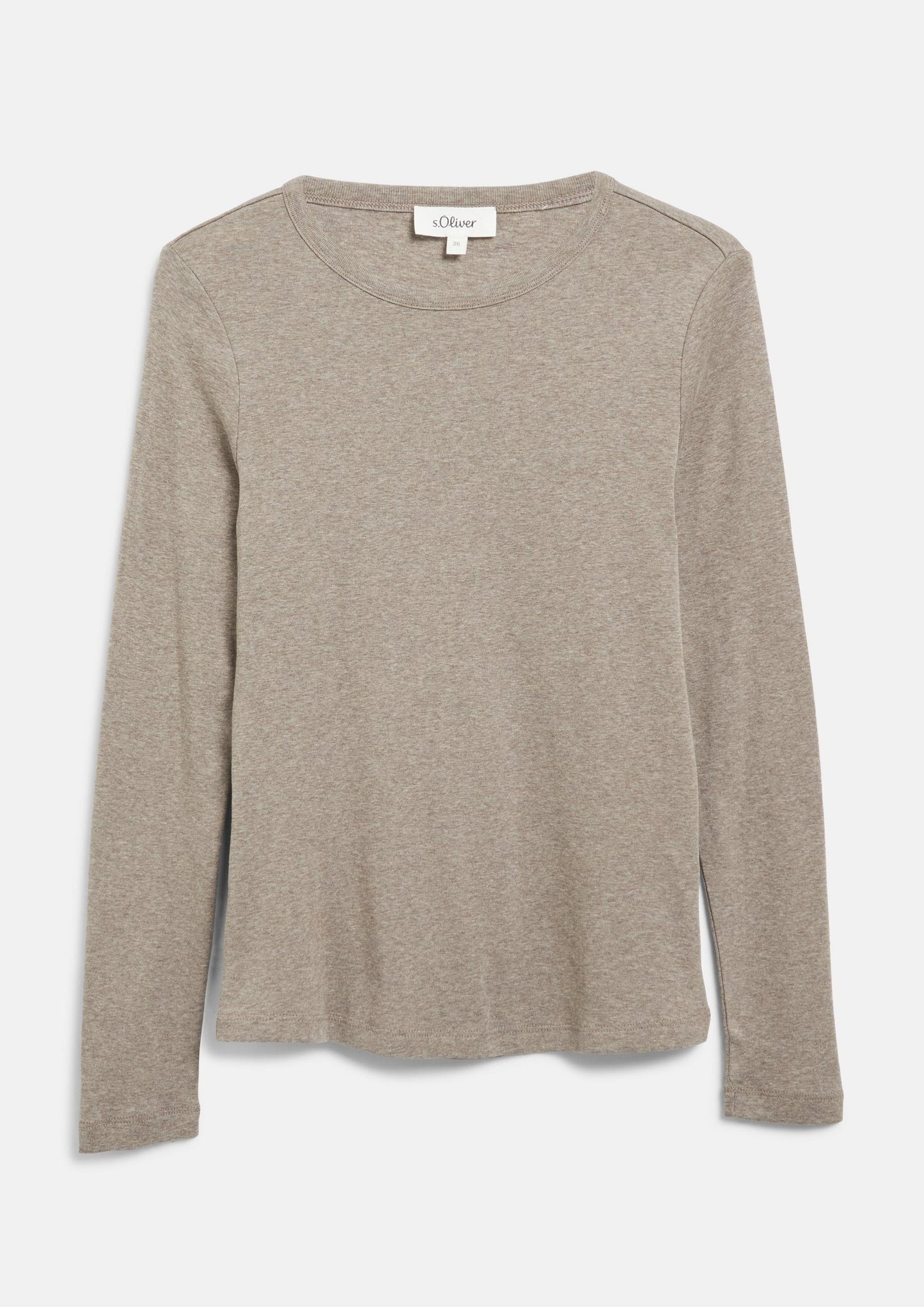 s.Oliver - Longsleeve im Slim Fit - Farbe: Braun