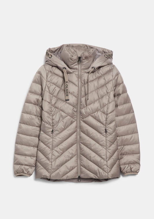 s.Oliver - Leichte Steppjacke mit Kapuze - Farbe: Beige