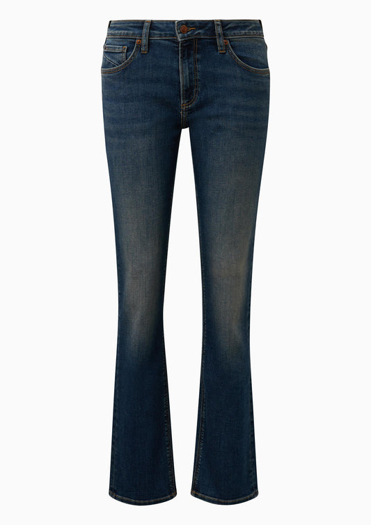 QS - Jeans Catie / Mid Rise / Straight Fit - Farbe: Blau