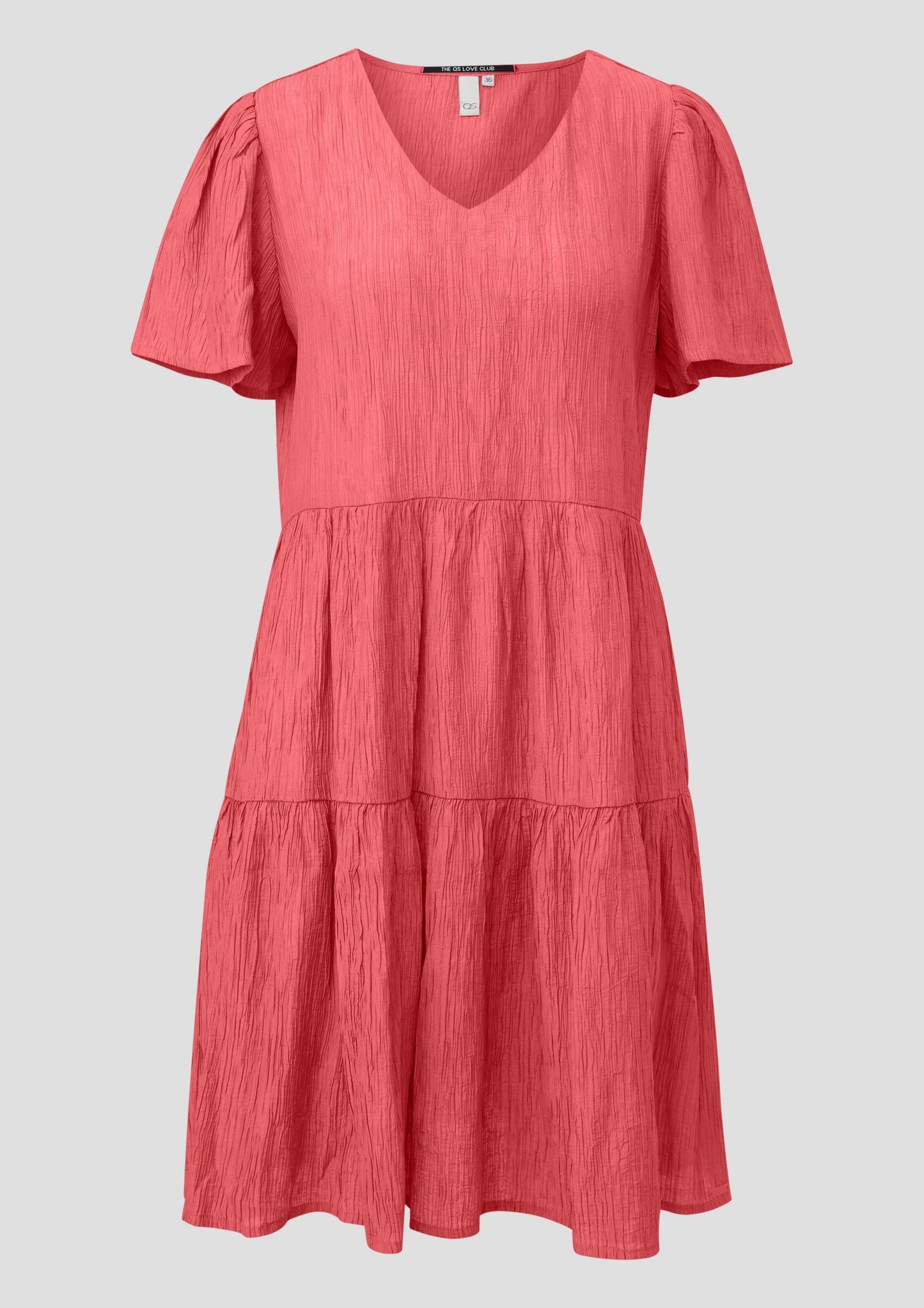 QS - Knielanges Stufenkleid - Farbe: Chilirot