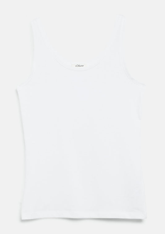 s.Oliver - Tanktop im Slim Fit - Farbe: Weiss