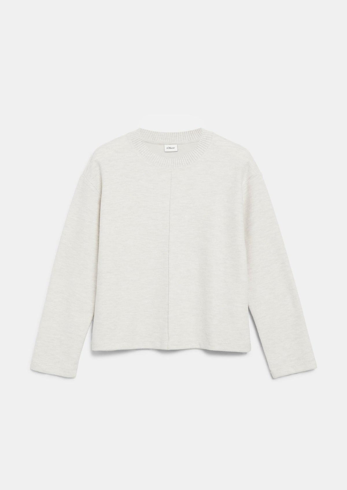 s.Oliver - Angerautes Sweatshirt im Relaxed Fit - Farbe: Creme