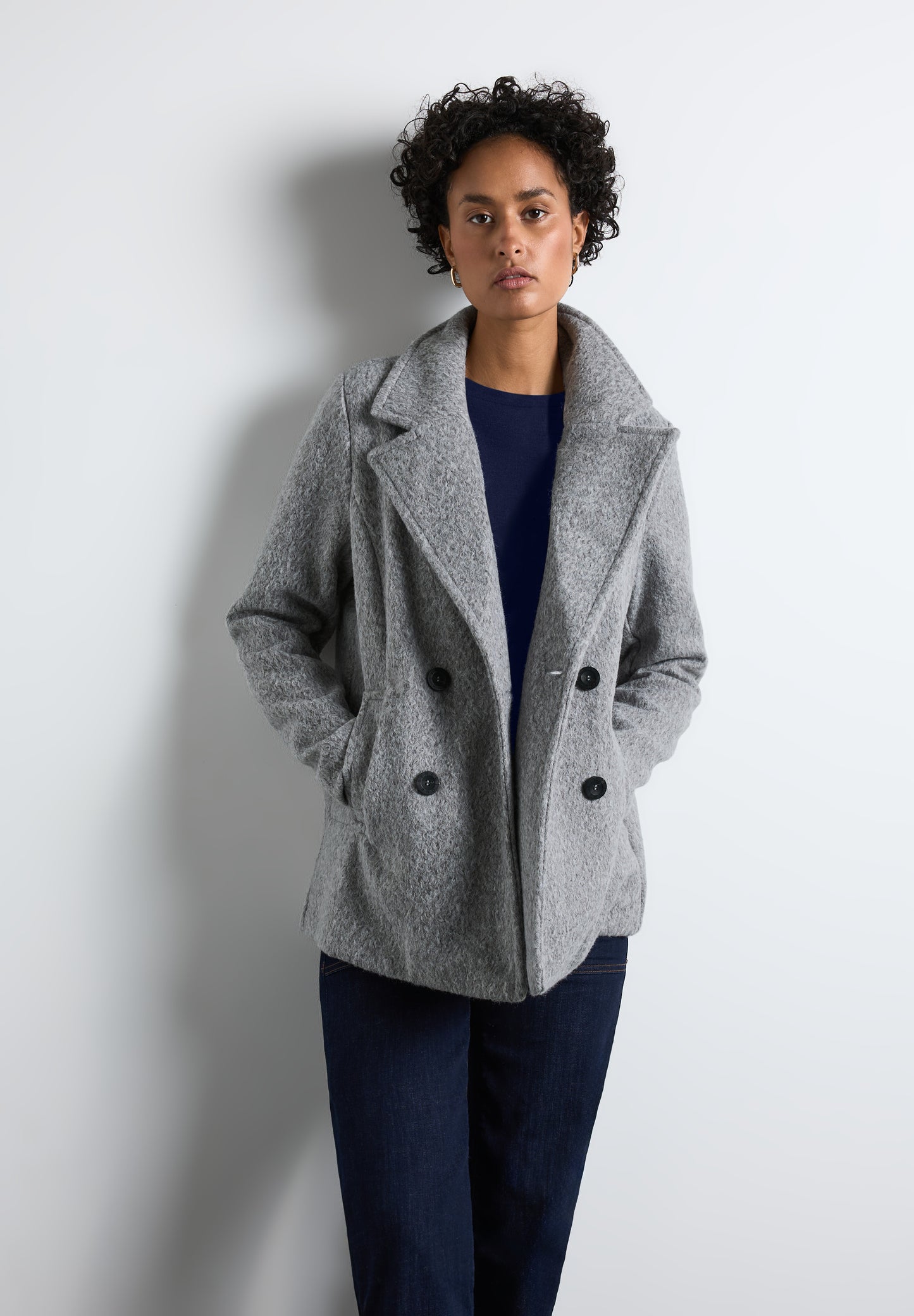 Street One Strukturjacke - Farbe: grau melange