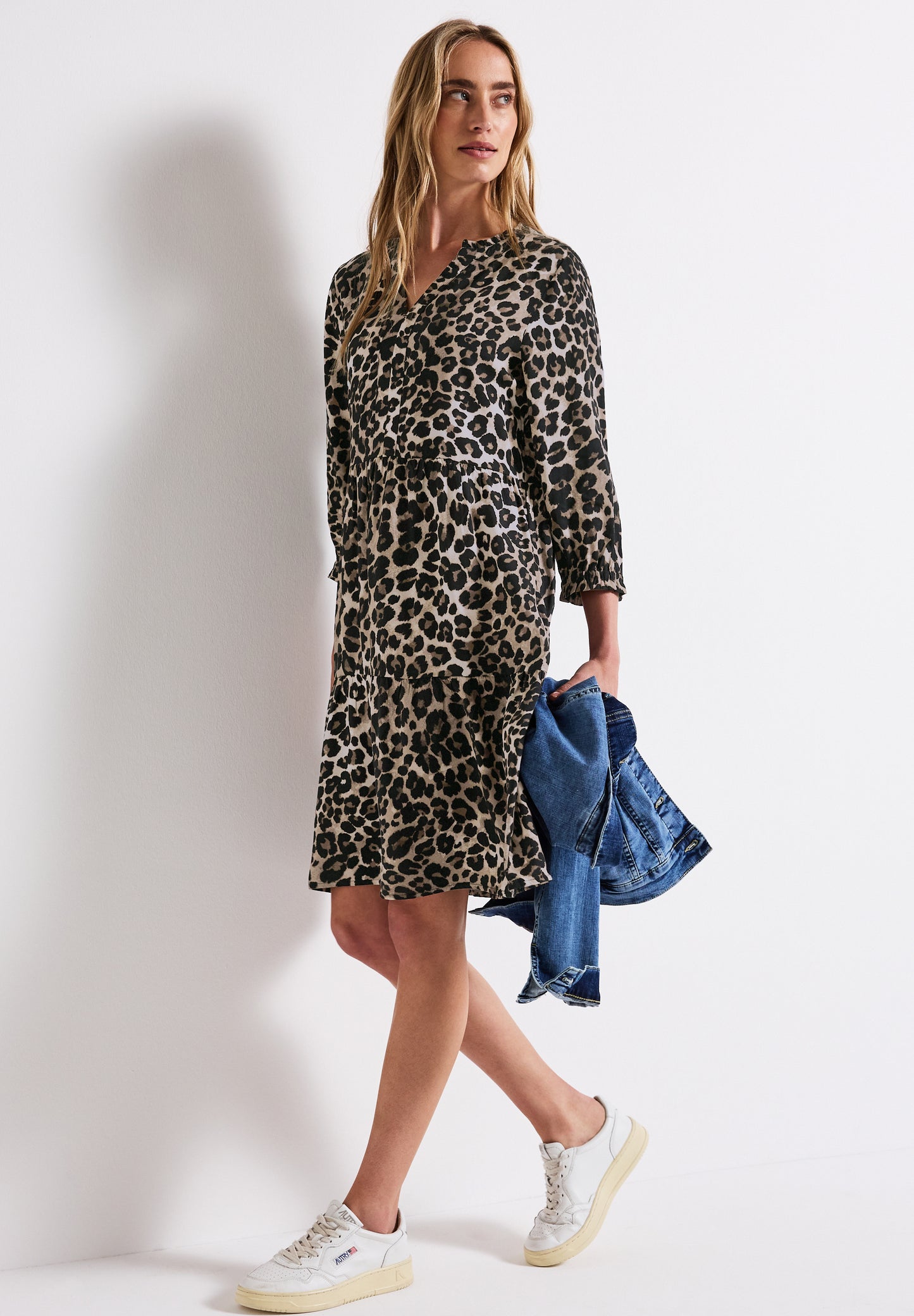 Street One Gemustertes Tunika-Kleid - Farbe: Black