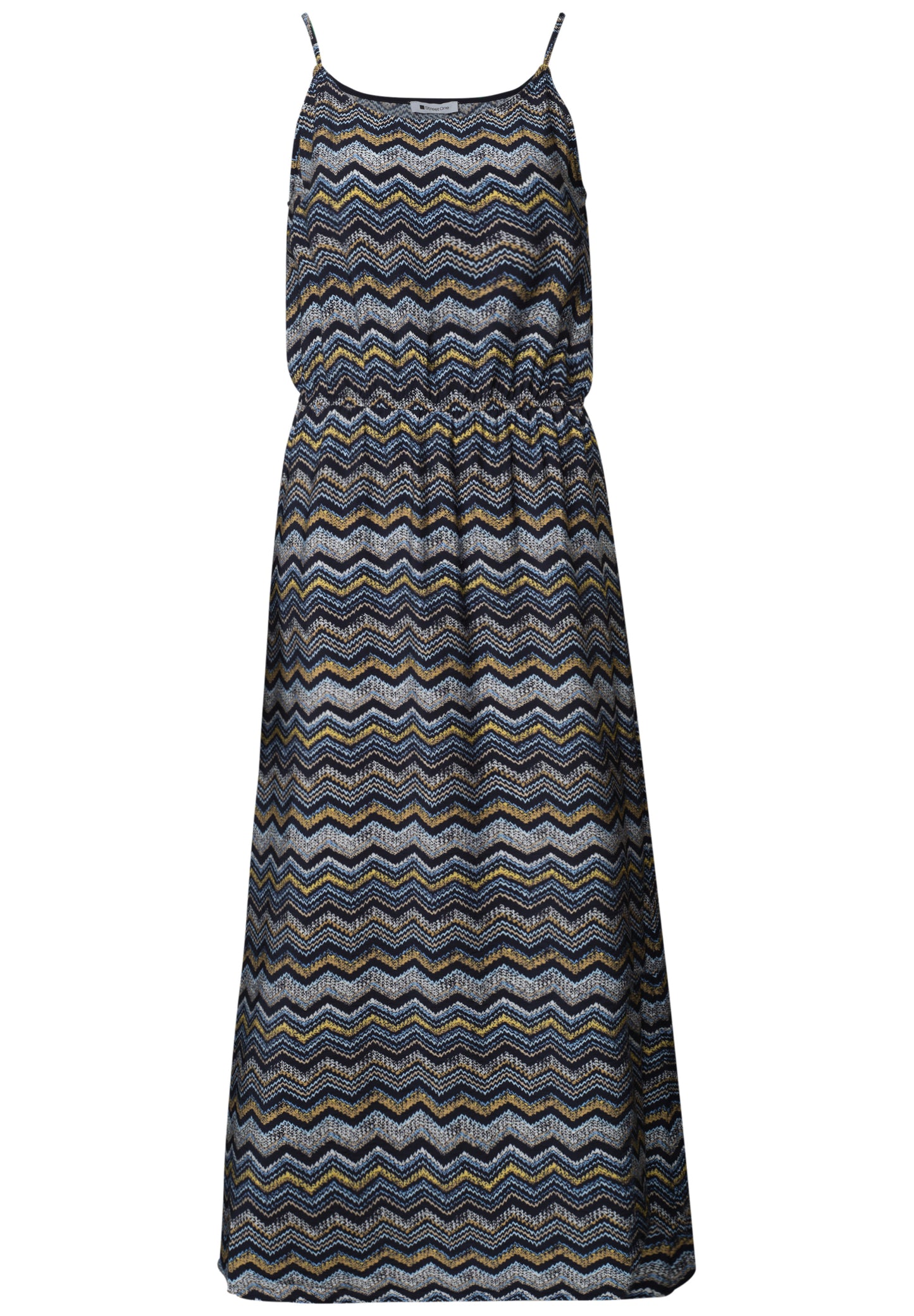 Street One - Midi-Kleid mit Zick-Zack-Muster - Farbe: frozen wave