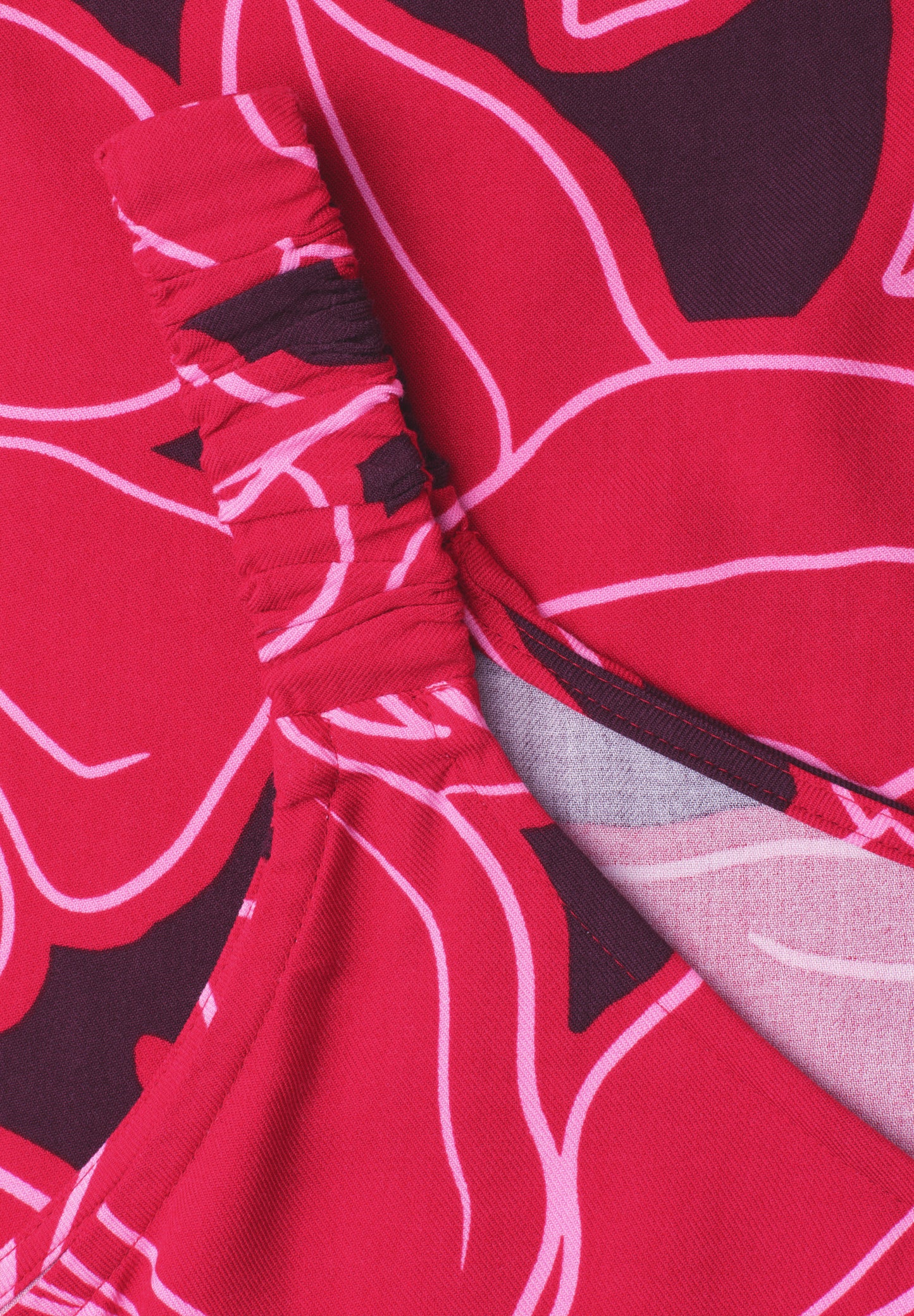 Street One - Knielanges Kleid mit gerafften Trägern - Farbe: salsa red