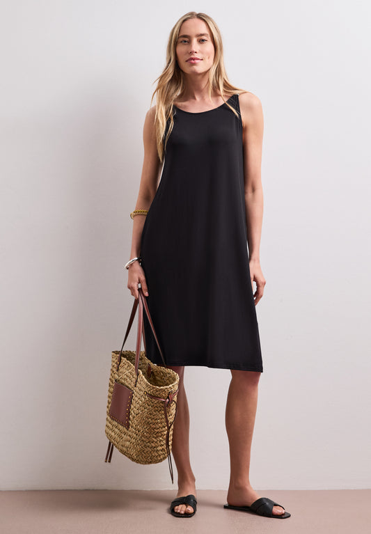Street One - Knielanges Kleid mit Schnallendetail - Farbe: Black