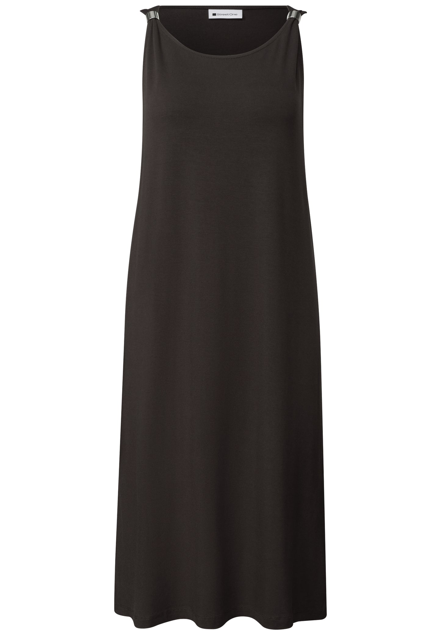 Street One - Knielanges Kleid mit Schnallendetail - Farbe: espresso brown
