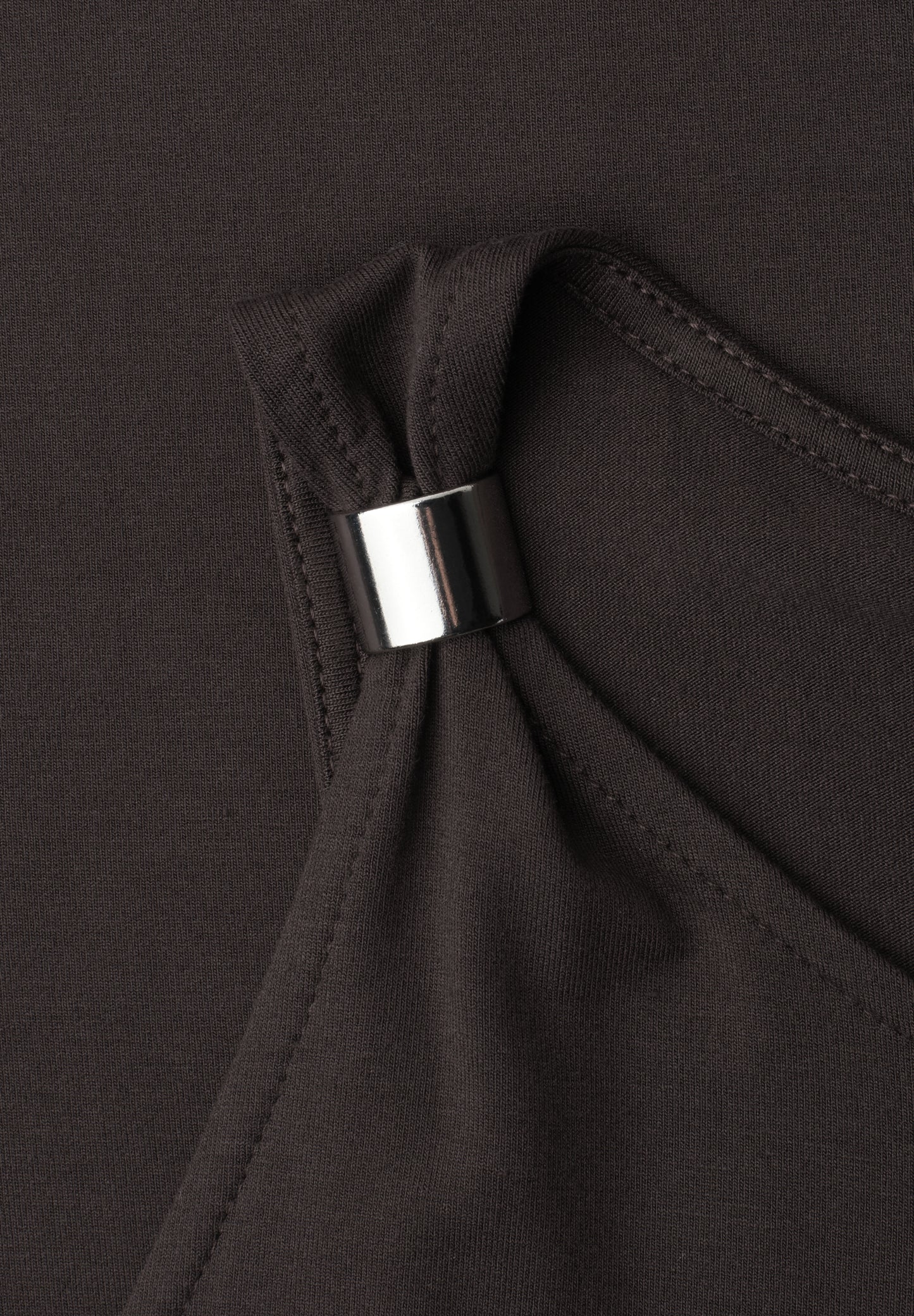 Street One - Knielanges Kleid mit Schnallendetail - Farbe: espresso brown