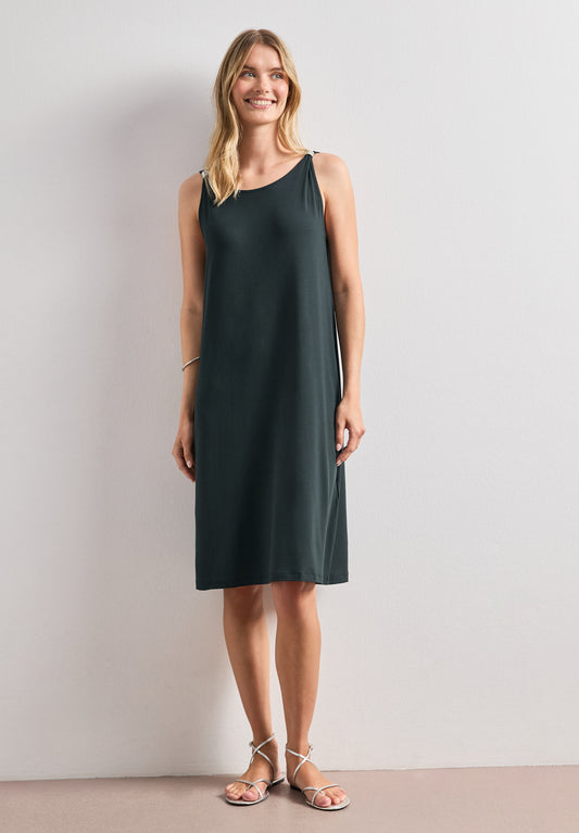 Street One - Knielanges Kleid mit Schnallendetail - Farbe: deep bound green