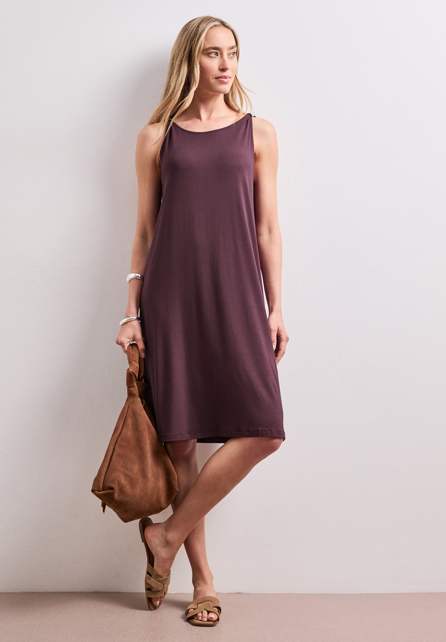 Street One - Knielanges Kleid mit Schnallendetail - Farbe: rustic rouge