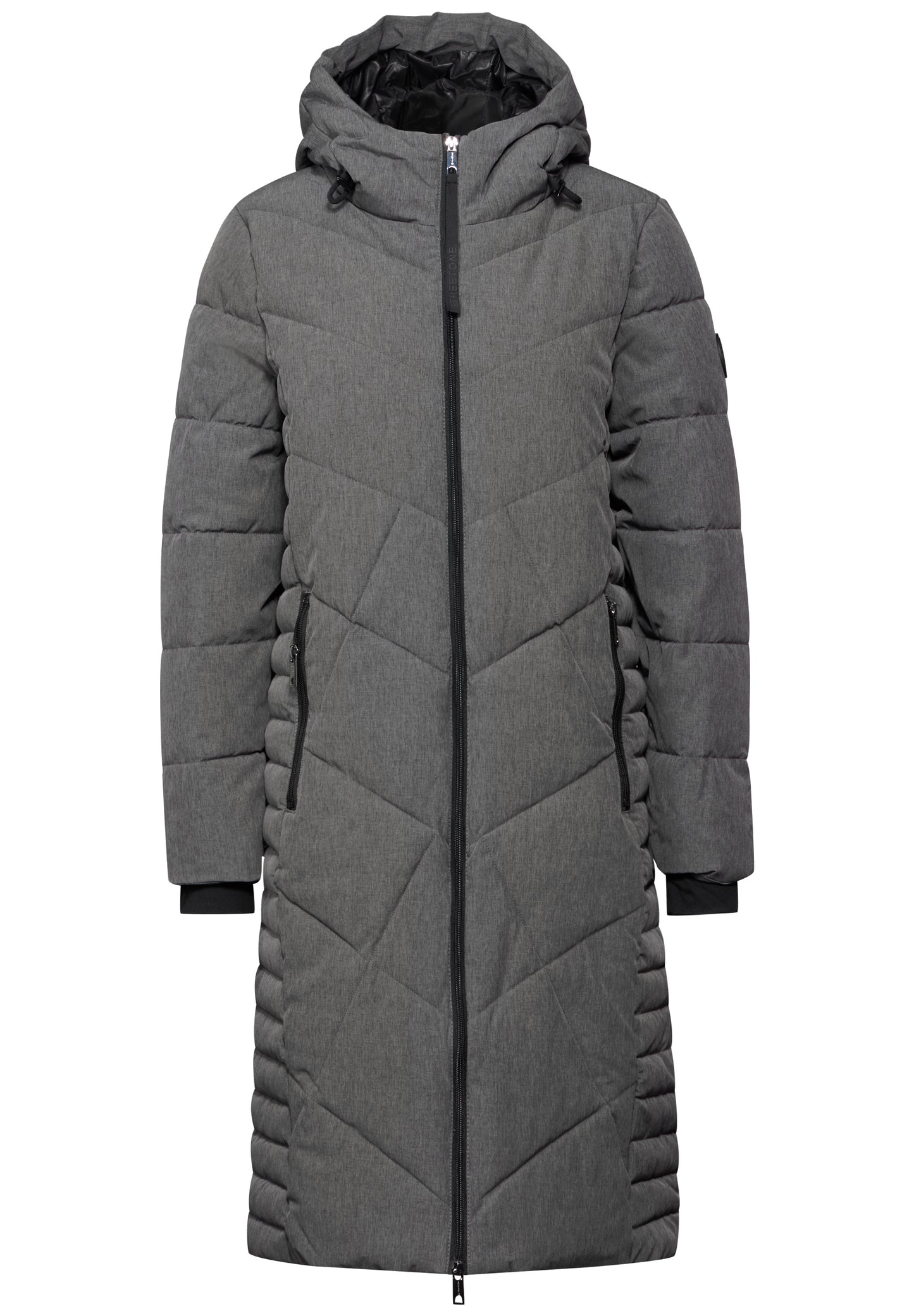 Street One Lange Teflon-Jacke – Farbe: frostgrau meliert