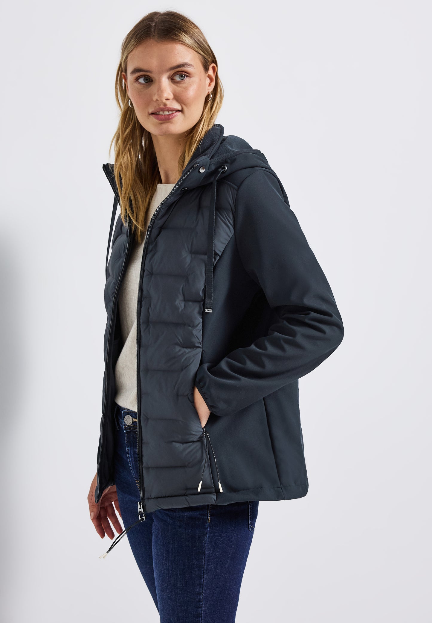 Street One Strukturmix Softshelljacke - Farbe: Obsidian Blue