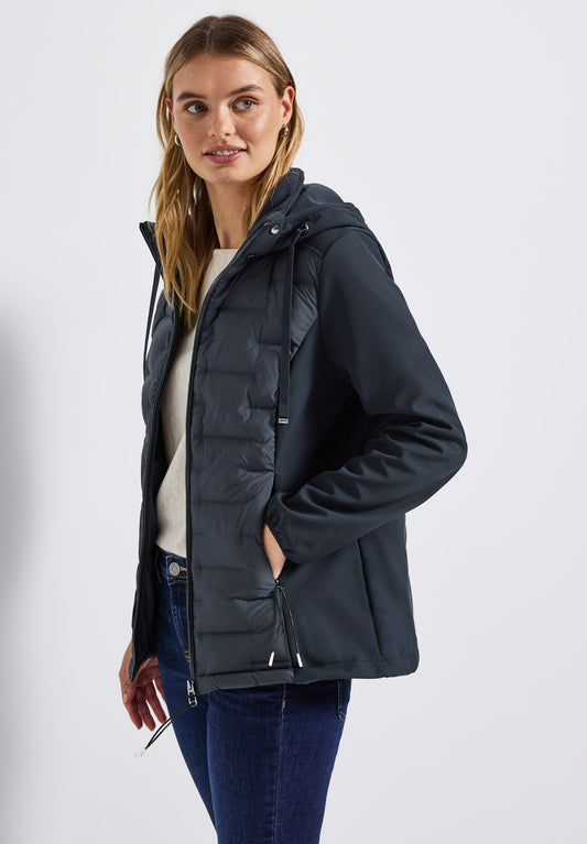 Street One Strukturmix Softshelljacke - Farbe: Obsidian Blue