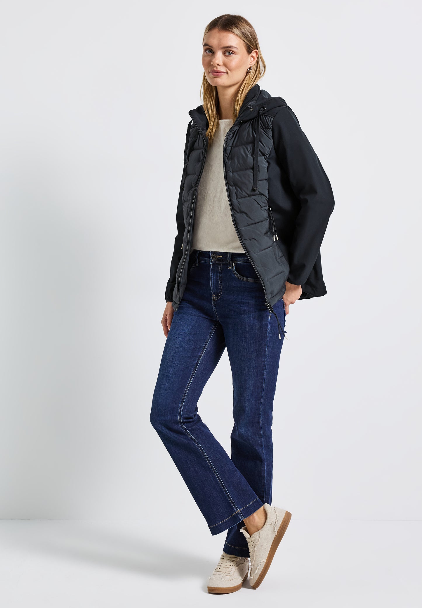 Street One Strukturmix Softshelljacke - Farbe: Obsidian Blue