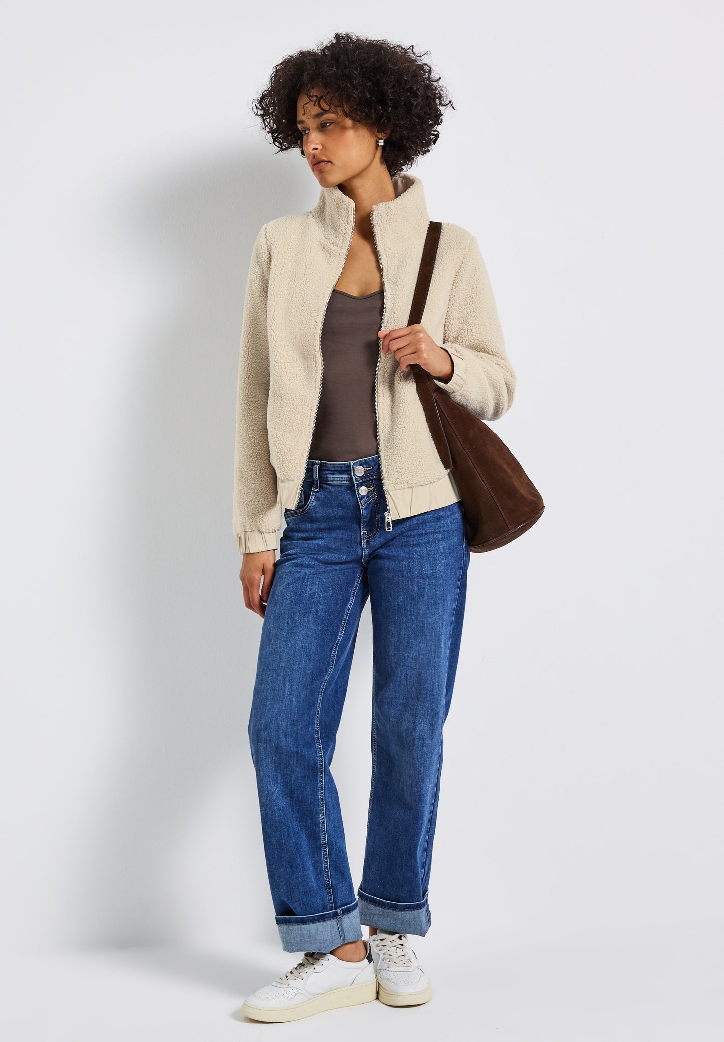Street One Kurze Teddyjacke - Farbe: savannah sand