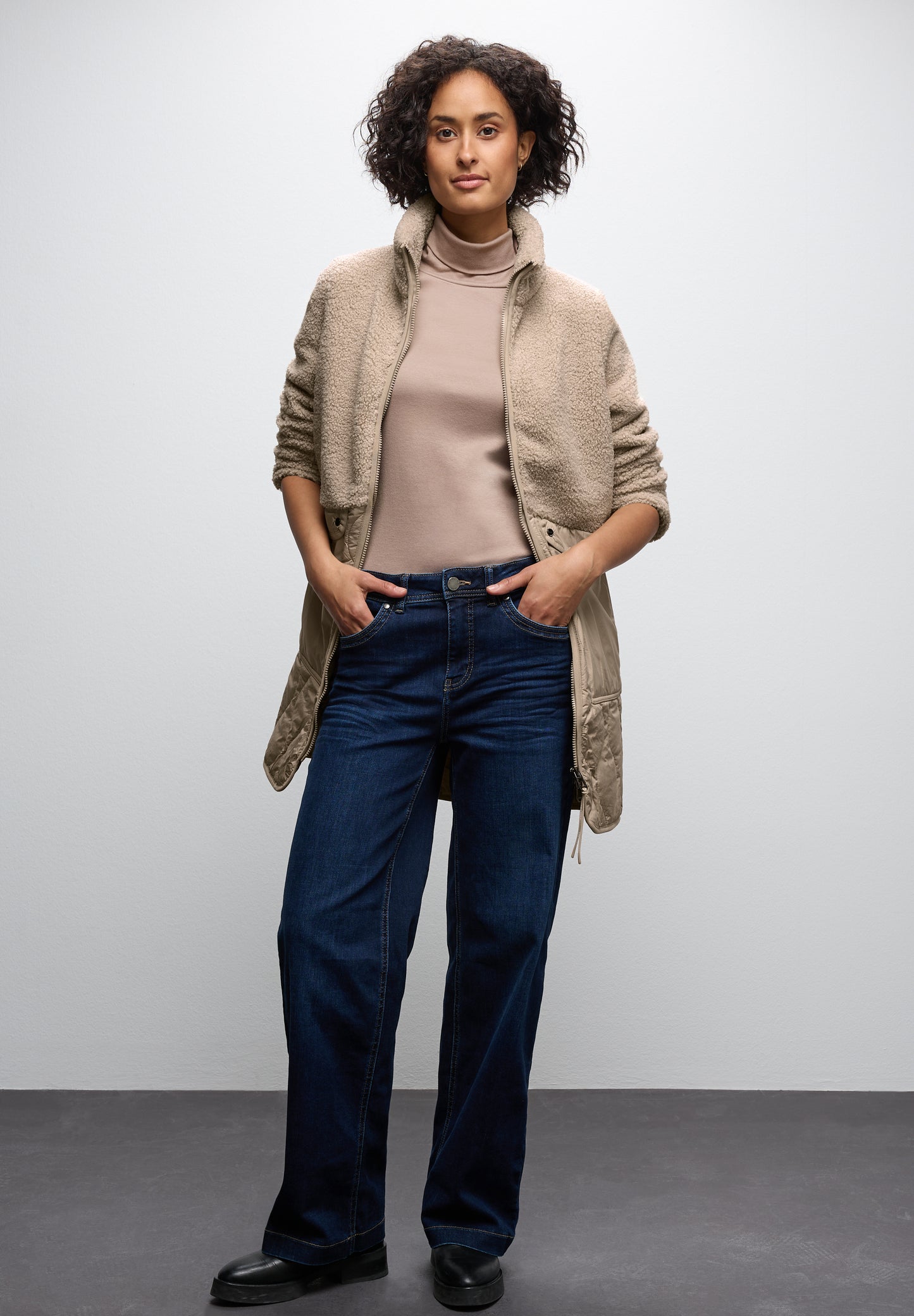 Street One Strukturmix Mantel - Farbe: reef sand