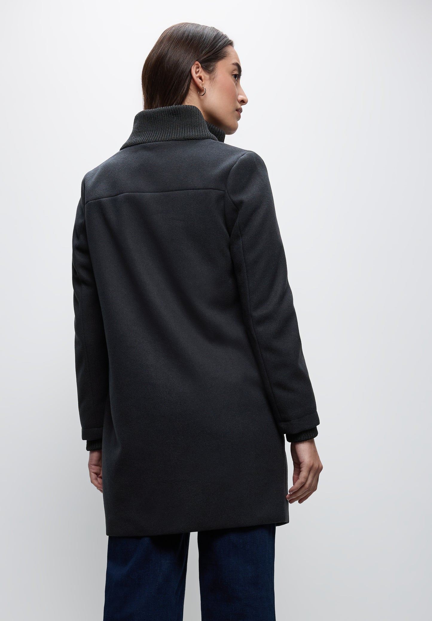 Street One Mantel mit Strickdetails - Farbe: Obsidian Blue