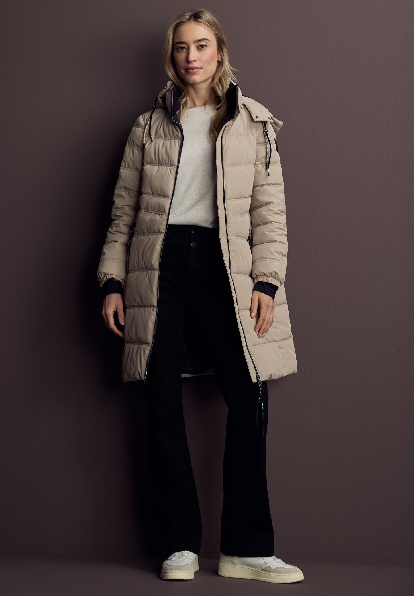 Street One Lange Steppjacke - Farbe: Smooth Champagne
