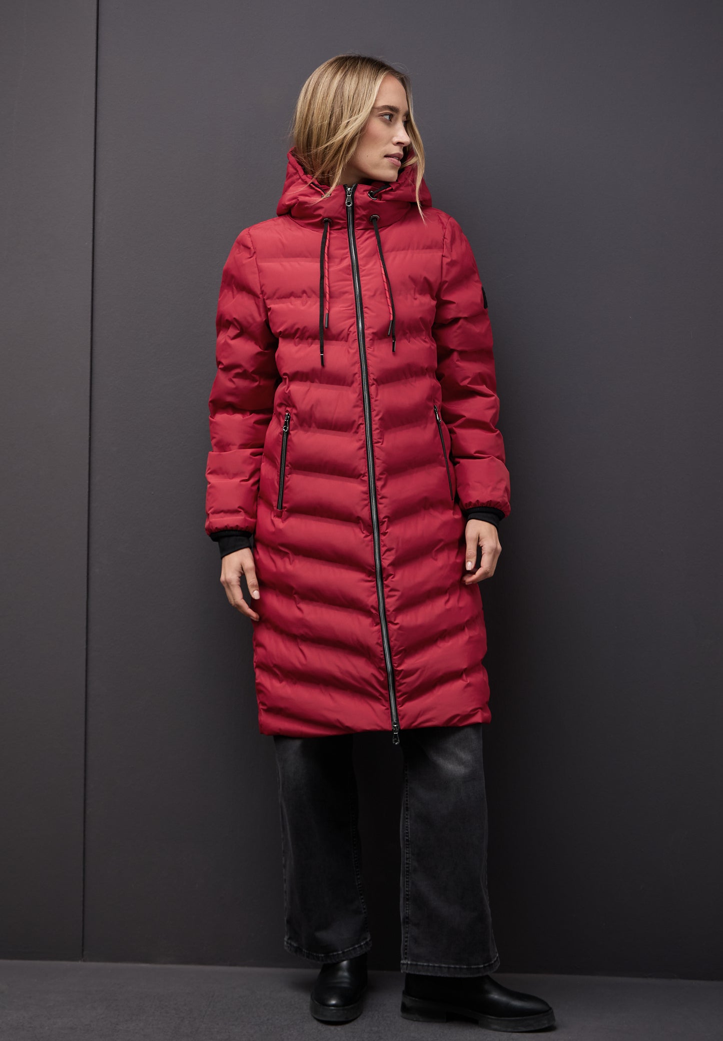 Street One langer Mantel - Farbe: carpet red