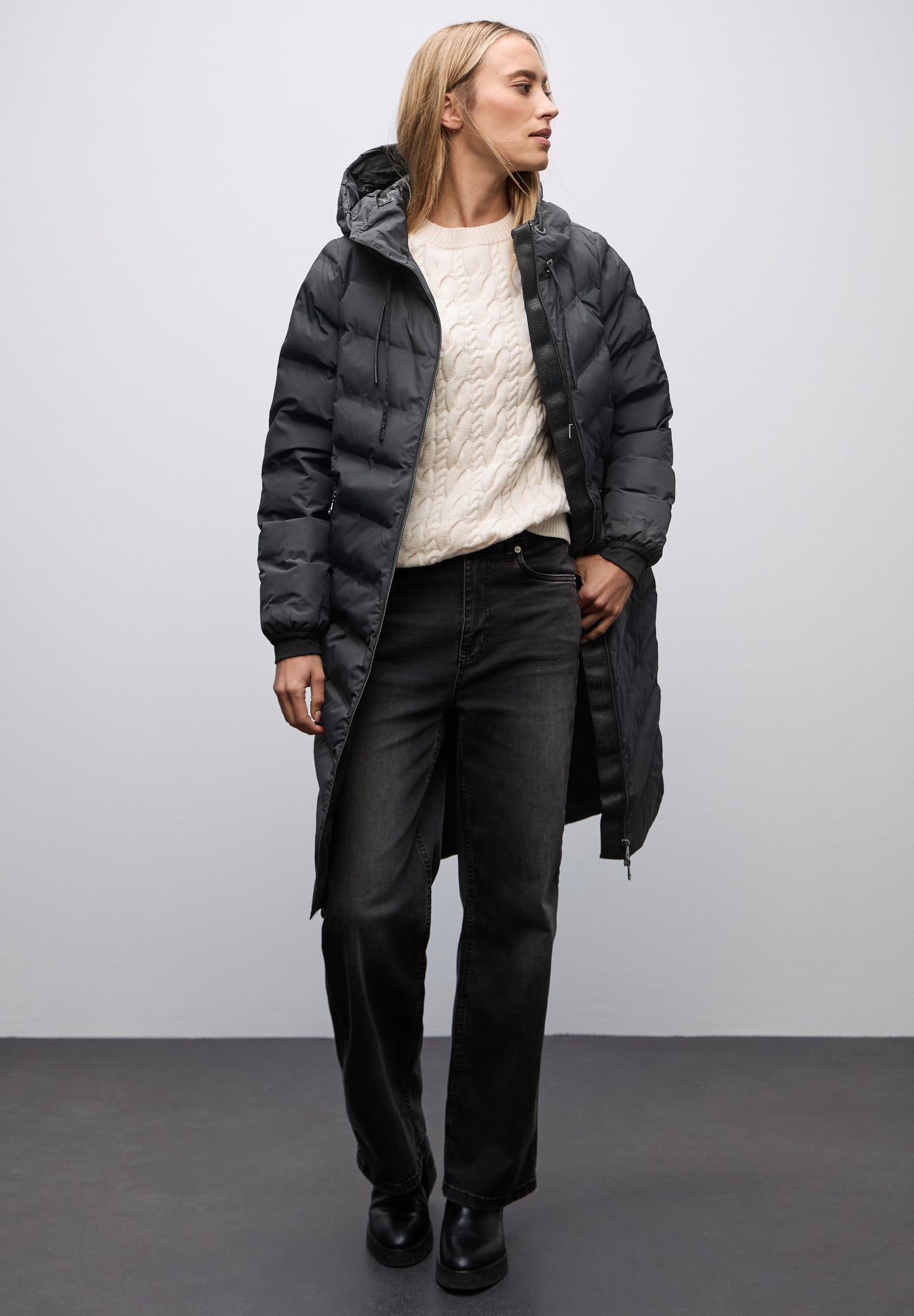 Street One langer Mantel - Farbe: Obsidian Blue