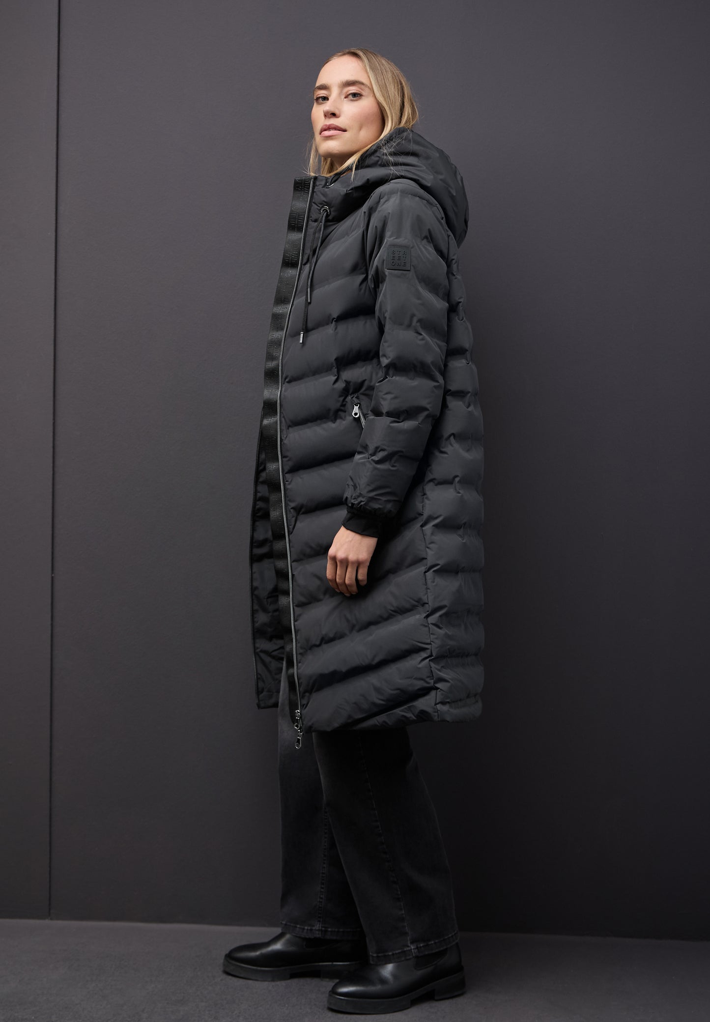 Street One langer Mantel - Farbe: Obsidian Blue