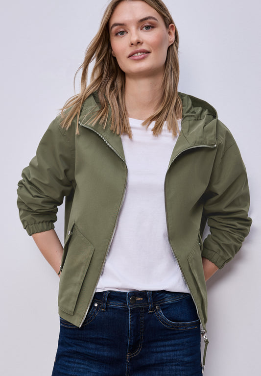 Street One - Kurze Jacke - Farbe: Dark Vetiver Green