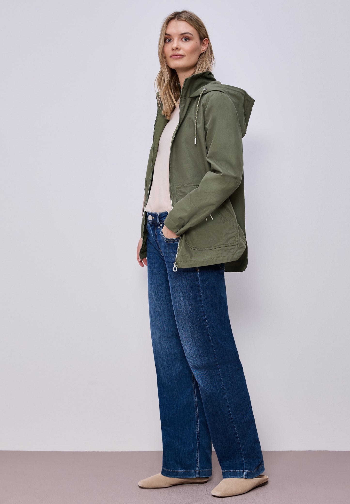Street One - Parka - Farbe: Dark Vetiver Green